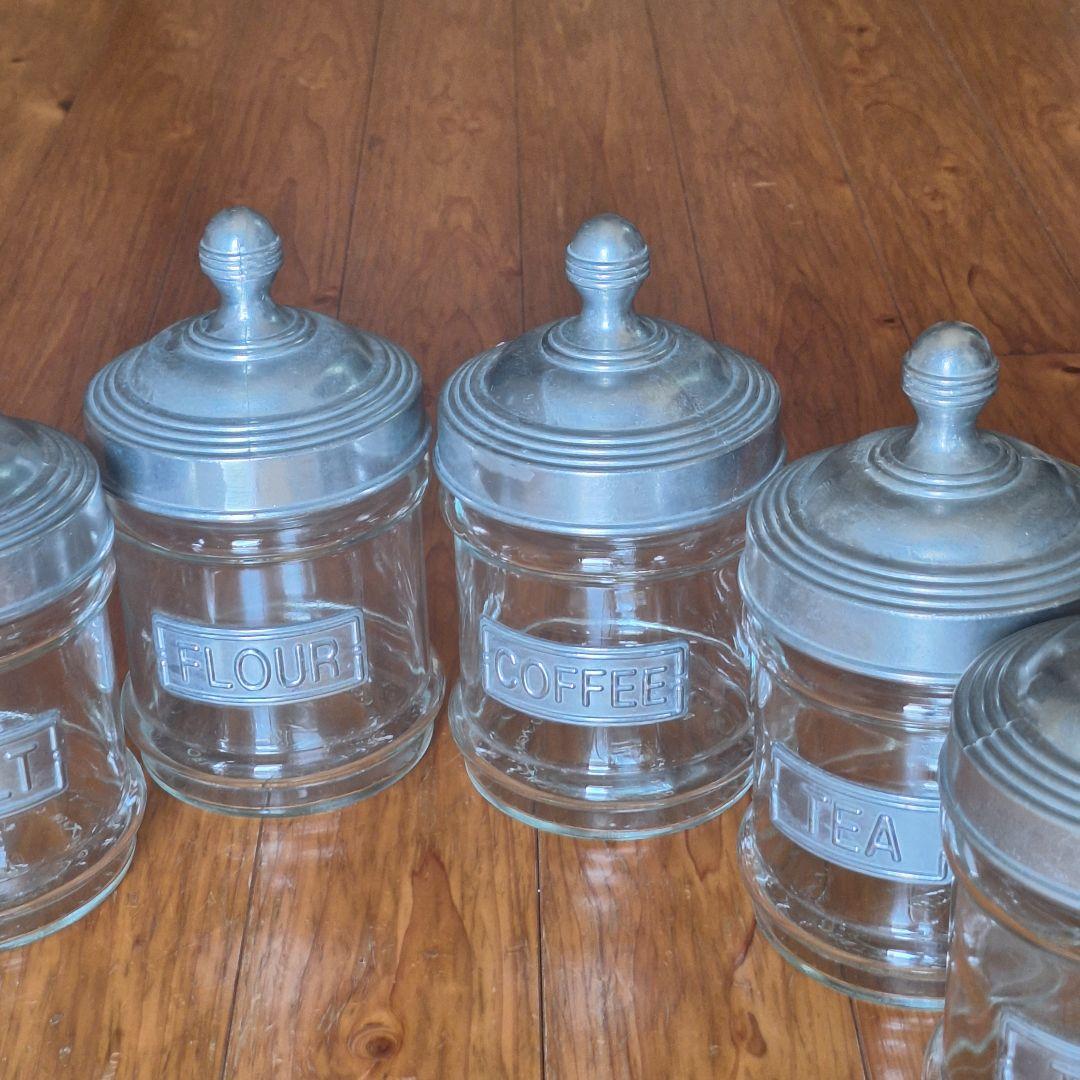 ダルトン　DULTON　ガラスキャニスター　スタンド　キャニスターセット