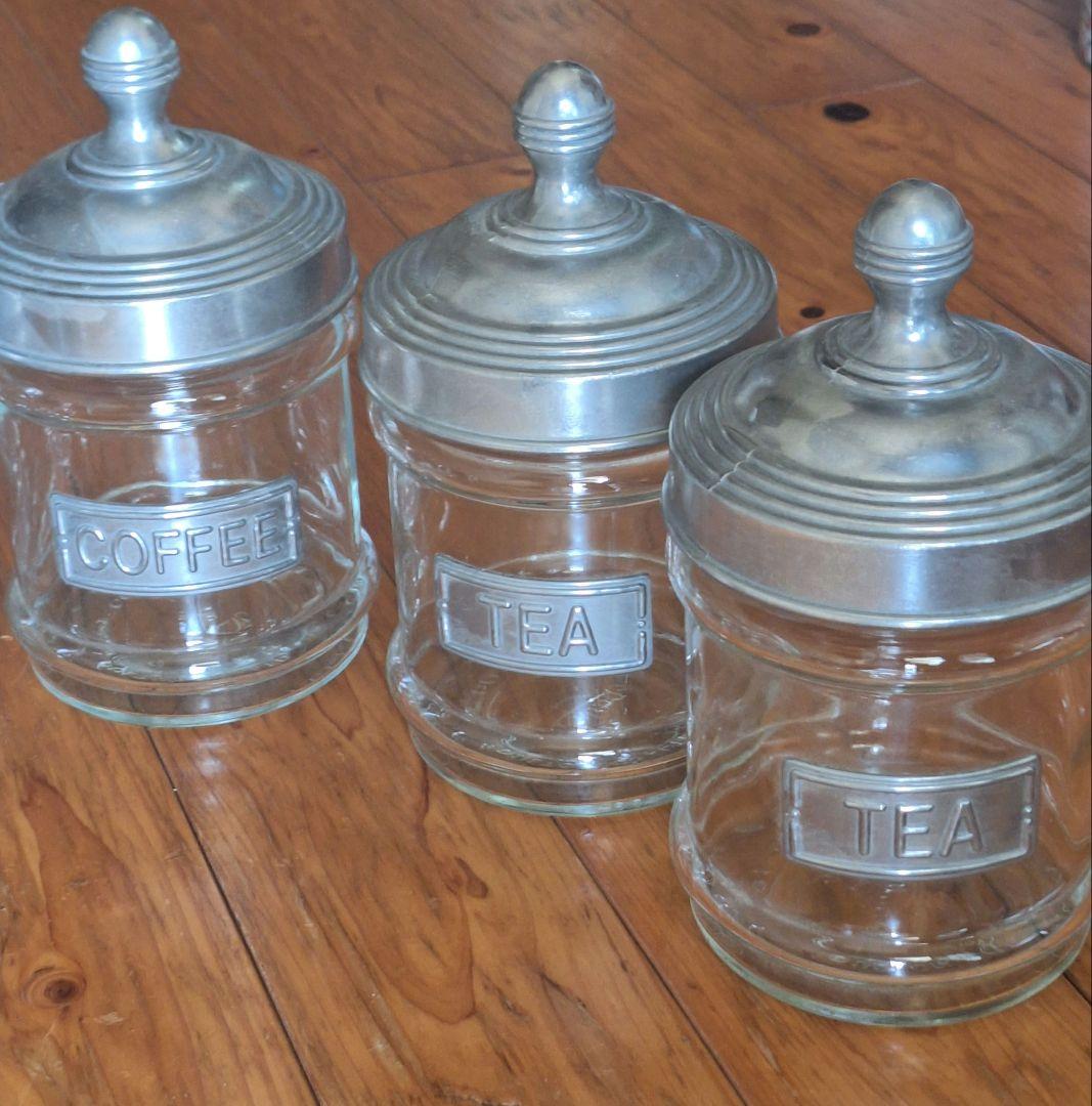 ダルトン　DULTON　ガラスキャニスター　スタンド　キャニスターセット