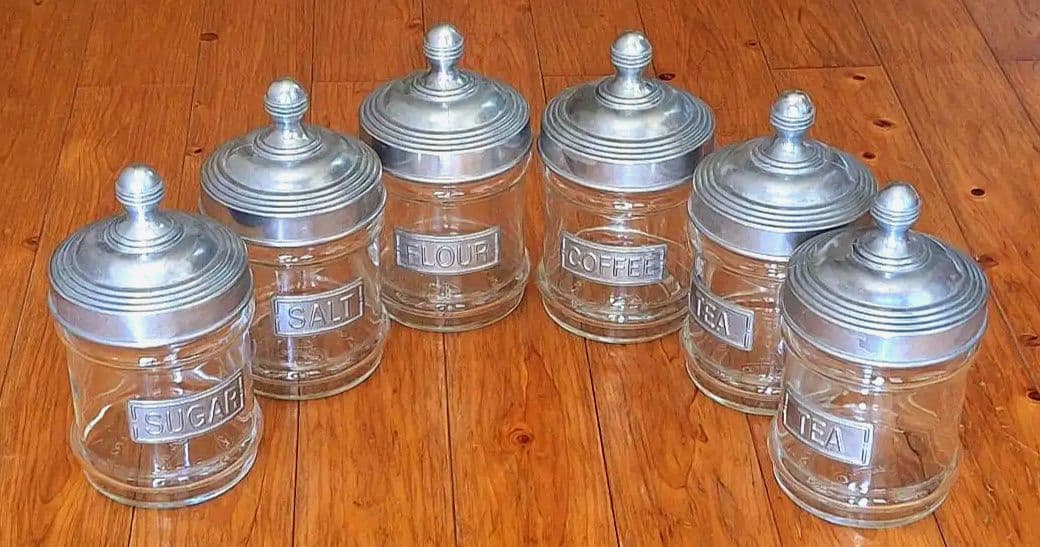 ダルトン　DULTON　ガラスキャニスター　スタンド　キャニスターセット