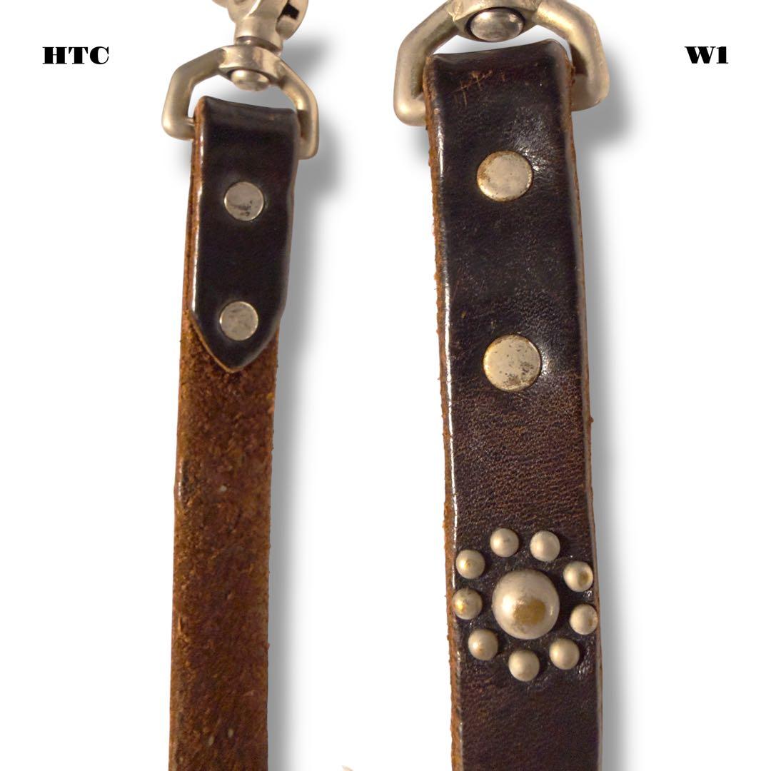 ★限定出品★ HTC ウォレット コード レザー スタッズ ブラック 黒白 本革