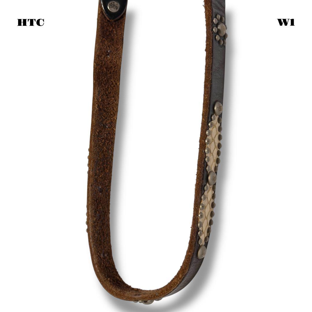 ★限定出品★ HTC ウォレット コード レザー スタッズ ブラック 黒白 本革