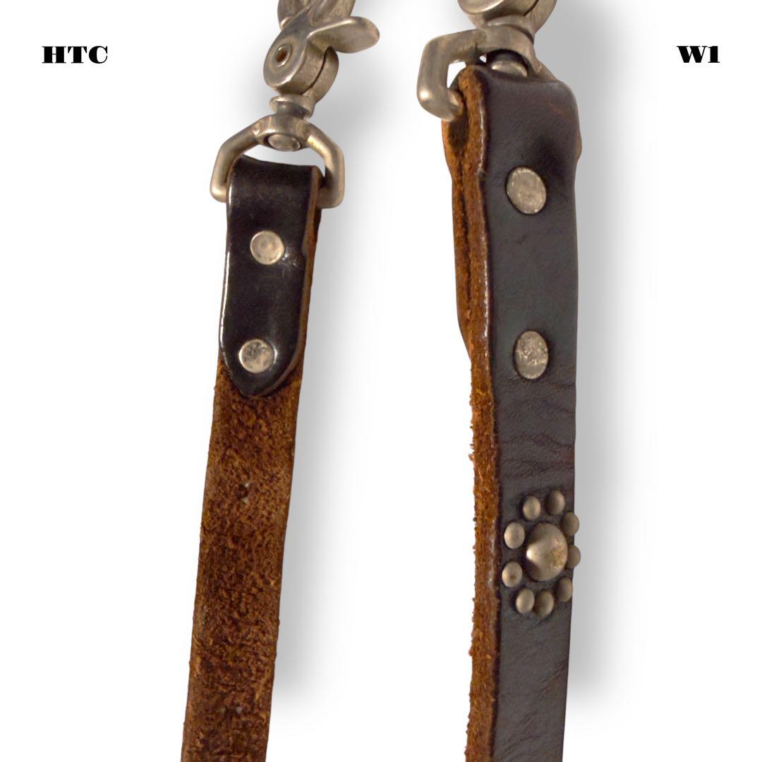 ★限定出品★ HTC ウォレット コード レザー スタッズ ブラック 黒白 本革