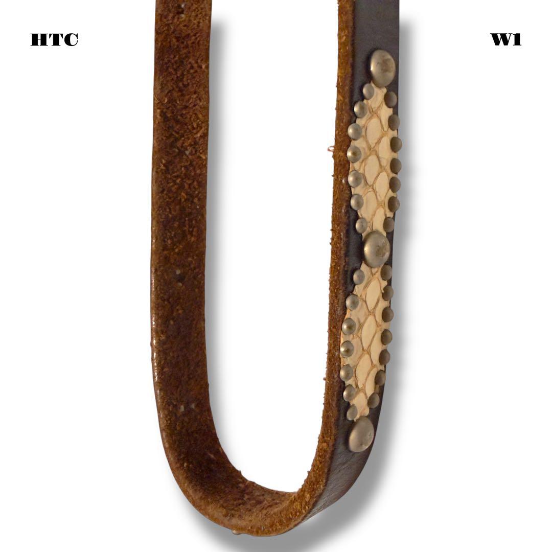 ★限定出品★ HTC ウォレット コード レザー スタッズ ブラック 黒白 本革