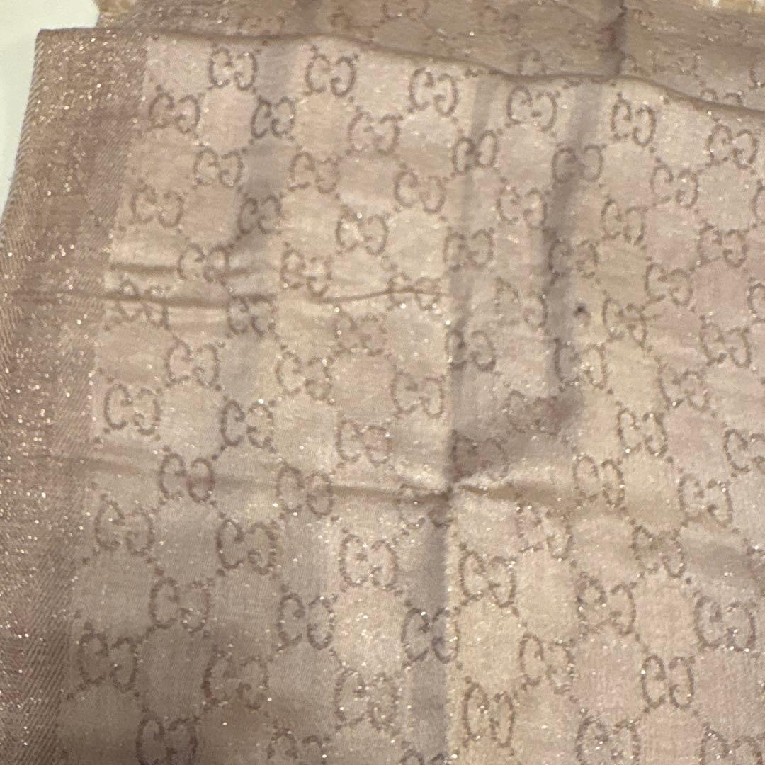 GGパターン ピンクベージュ ストール