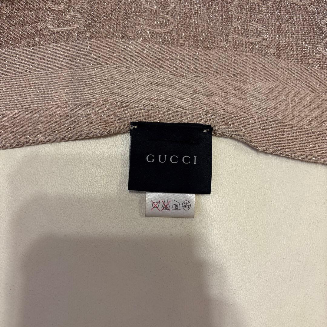 GGパターン ピンクベージュ ストール