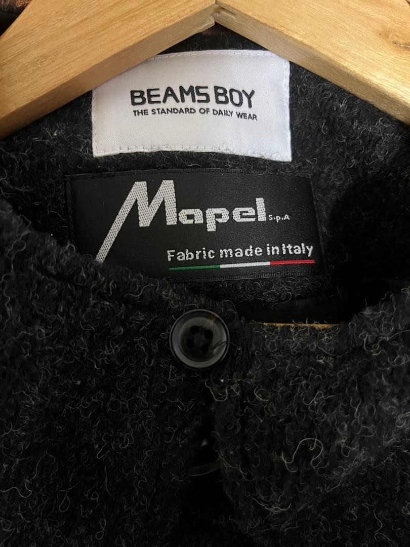 BEAMS BOY フリンジ デタッチカラー ブルゾン