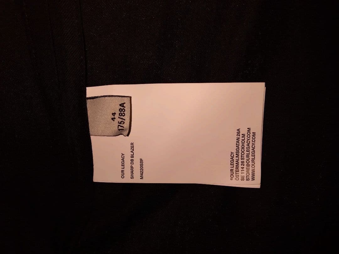 OUR LEGACY テーラードジャケット SHARP DB BLAZER