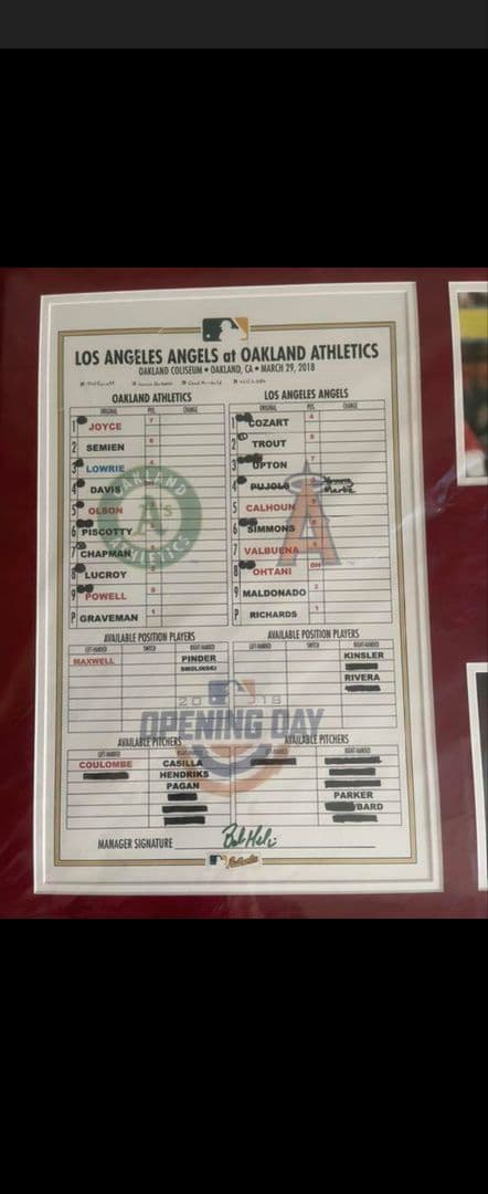 大谷翔平 【250個限定】 レプリカラインナップカードフレーム フォトミント