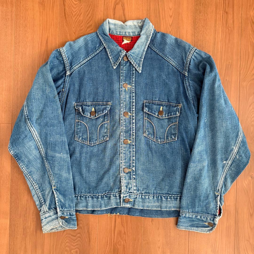 40s 50s Dickies ディッキーズ デニムジャケット シンチバック