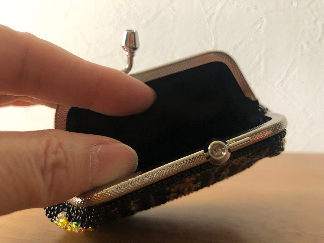 柏ビーズ　がまぐち財布　小銭入れ