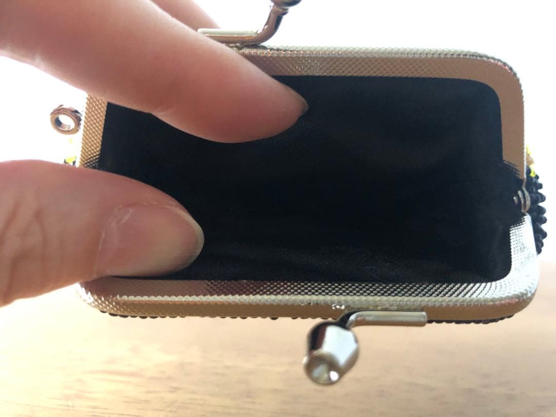 柏ビーズ　がまぐち財布　小銭入れ