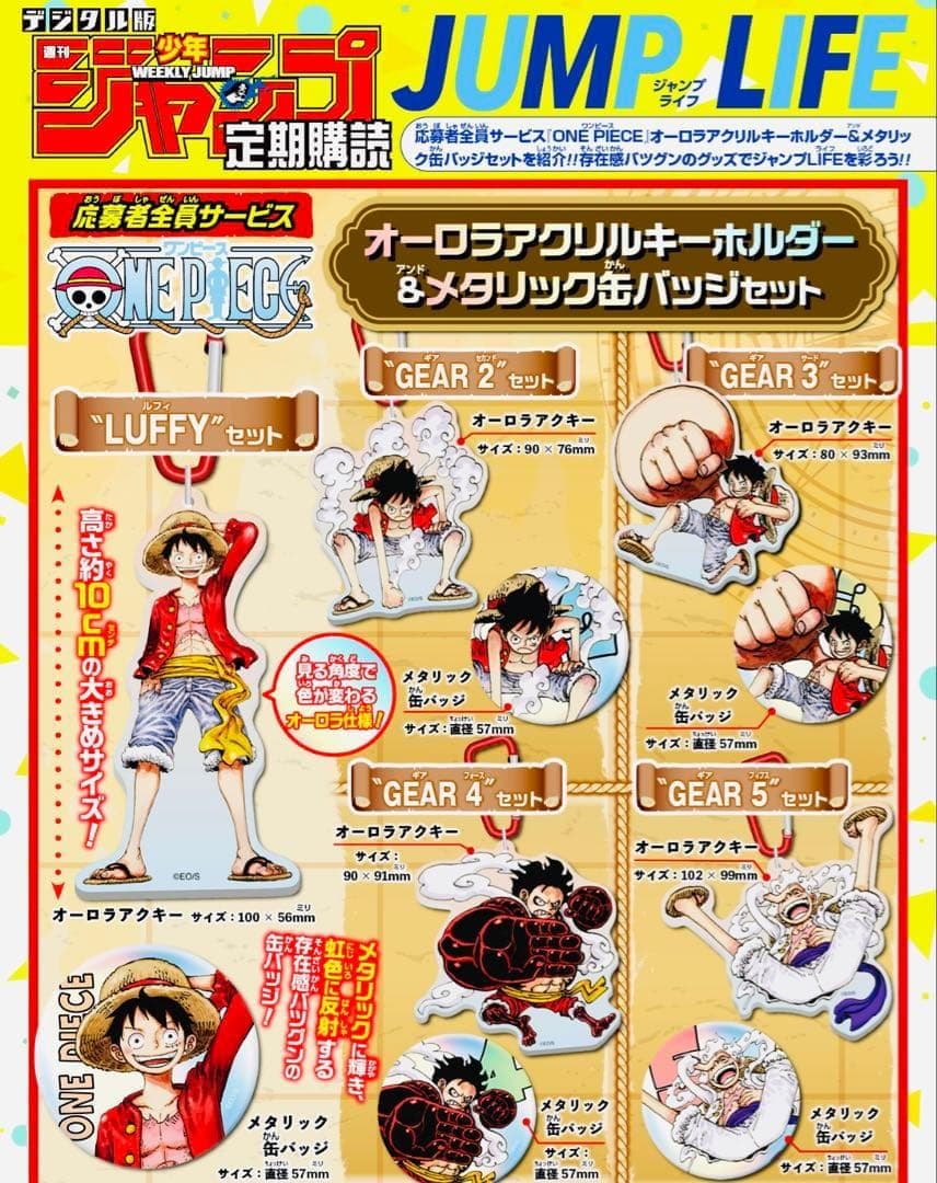 未開封 ONE PIECE アクリルキーホルダー＆缶バッジ セット
