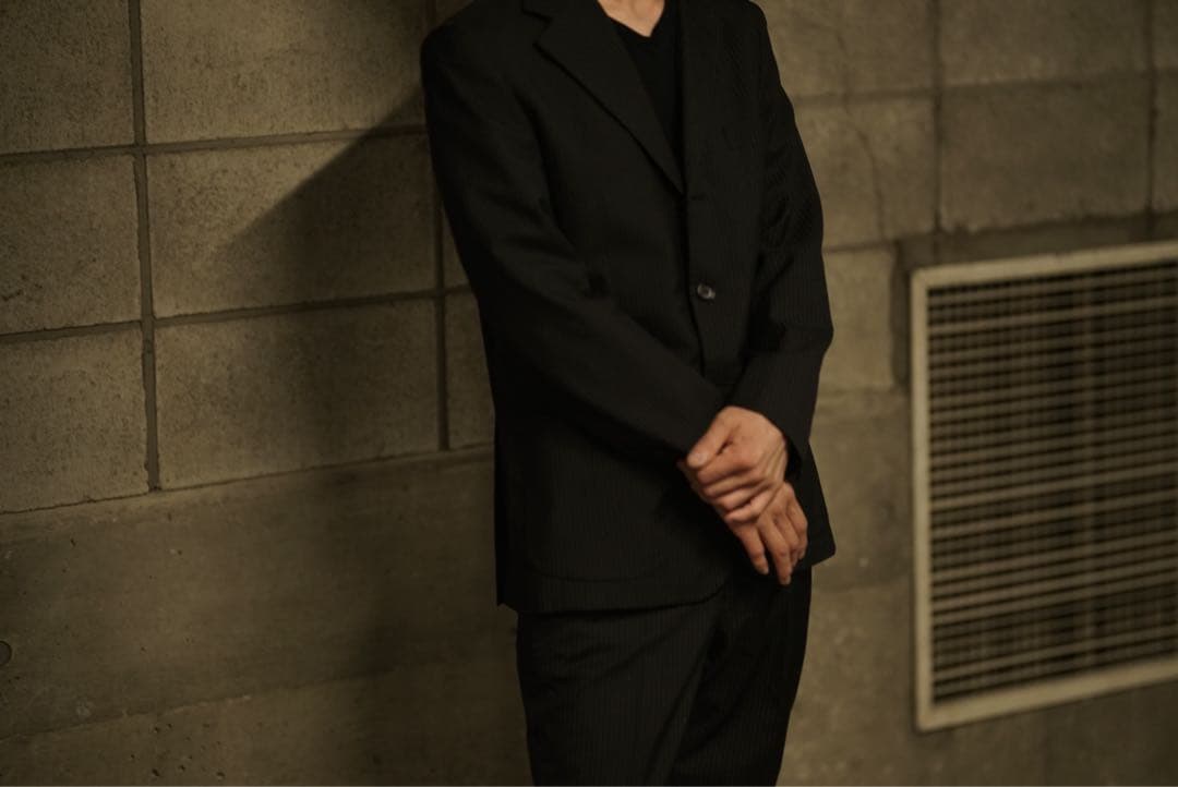 コムデギャルソン オムドゥ ブラック ストライプ セットアップ スーツ S