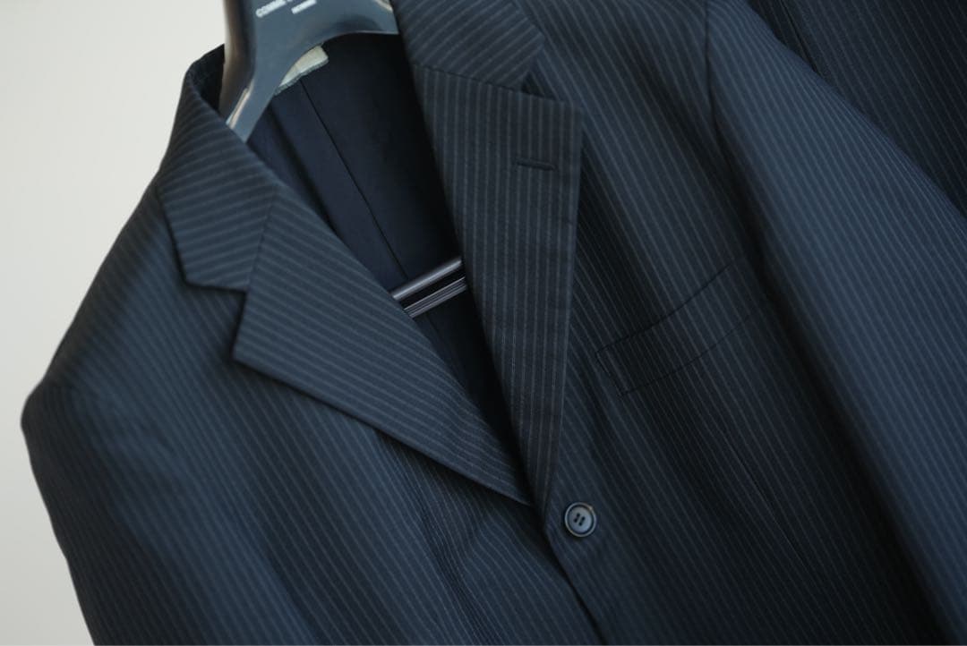 コムデギャルソン オムドゥ ブラック ストライプ セットアップ スーツ S