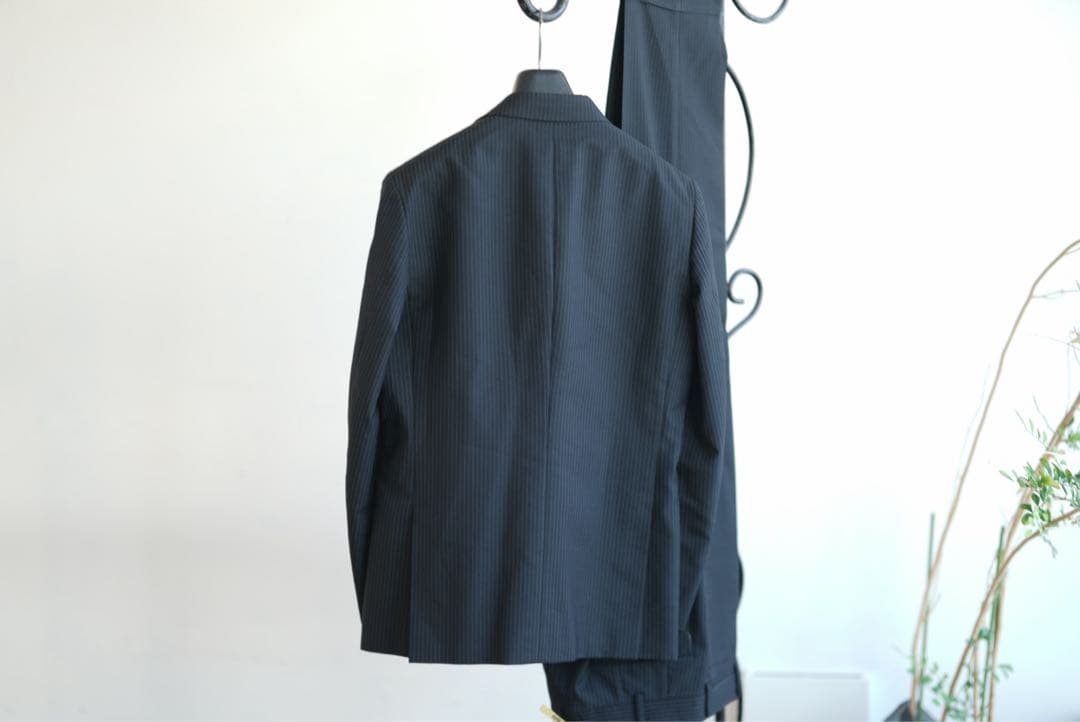 コムデギャルソン オムドゥ ブラック ストライプ セットアップ スーツ S
