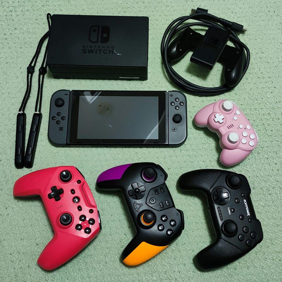 Nintendo Switch本体 動作良好箱無し コントローラ4個まとめ売り