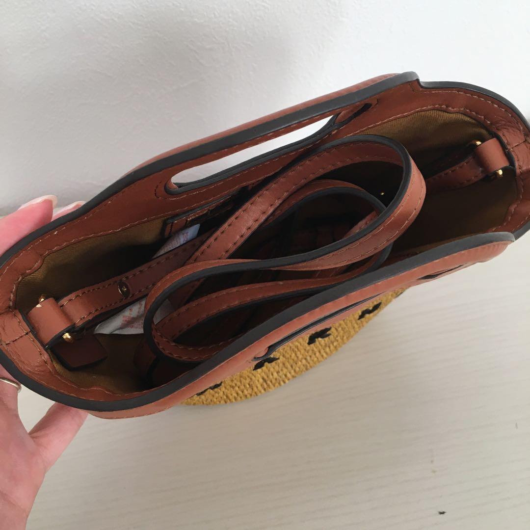 MARNI ストロー レザー かごバッグ　ミニ