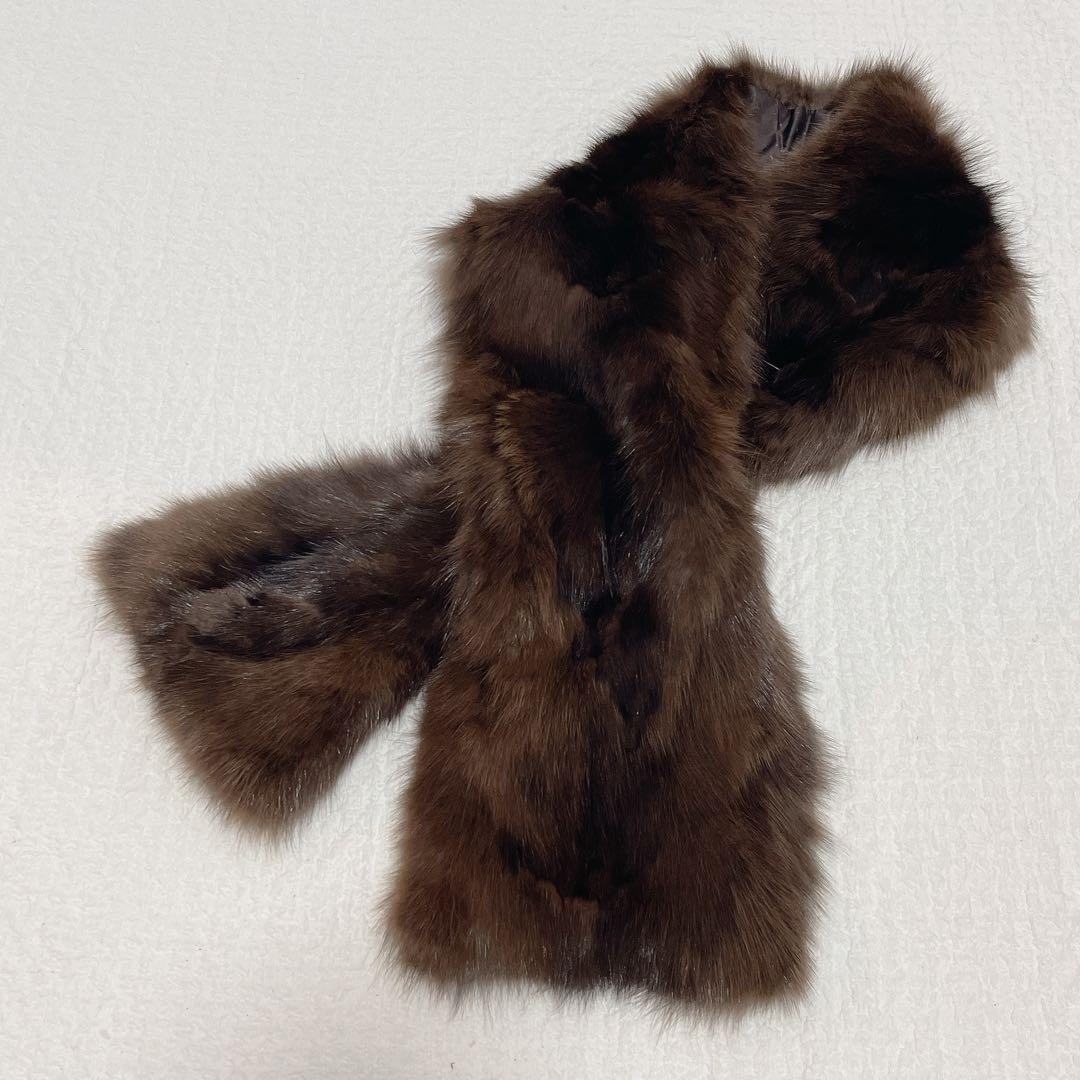 タグ付き◆ロシアンセーブル 毛皮　ファーマフラー　ティペット　ストール　LILA