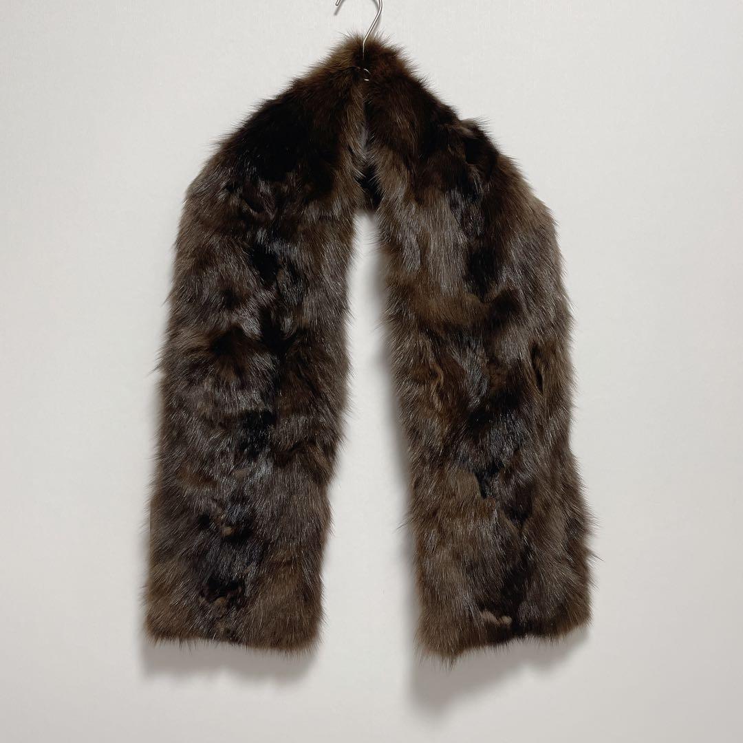 タグ付き◆ロシアンセーブル 毛皮　ファーマフラー　ティペット　ストール　LILA
