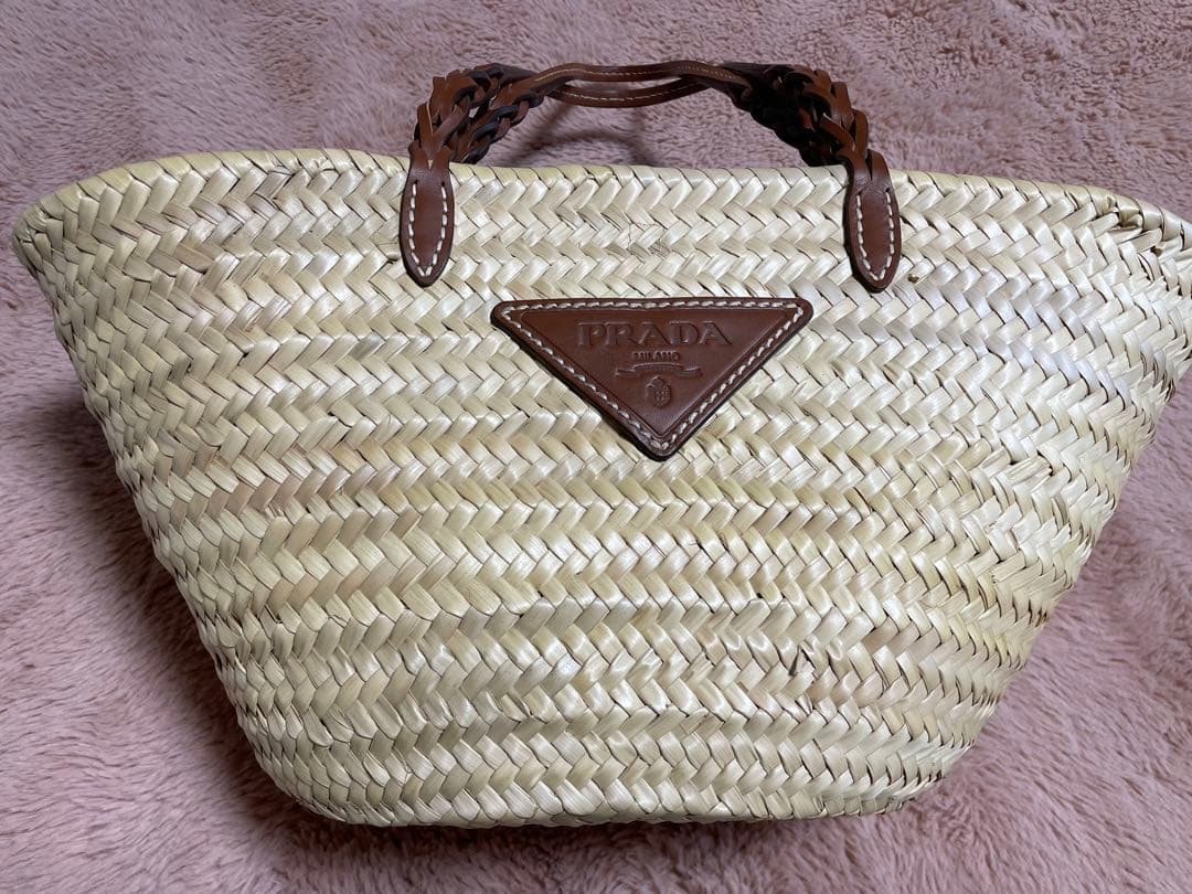 PRADA ストロー かごバッグ