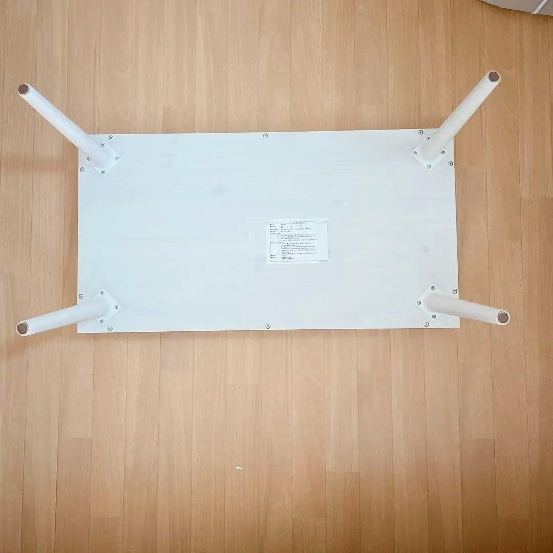 ガラステーブル 白 北欧 収納 おしゃれ テーブル 机 リビング ホワイト