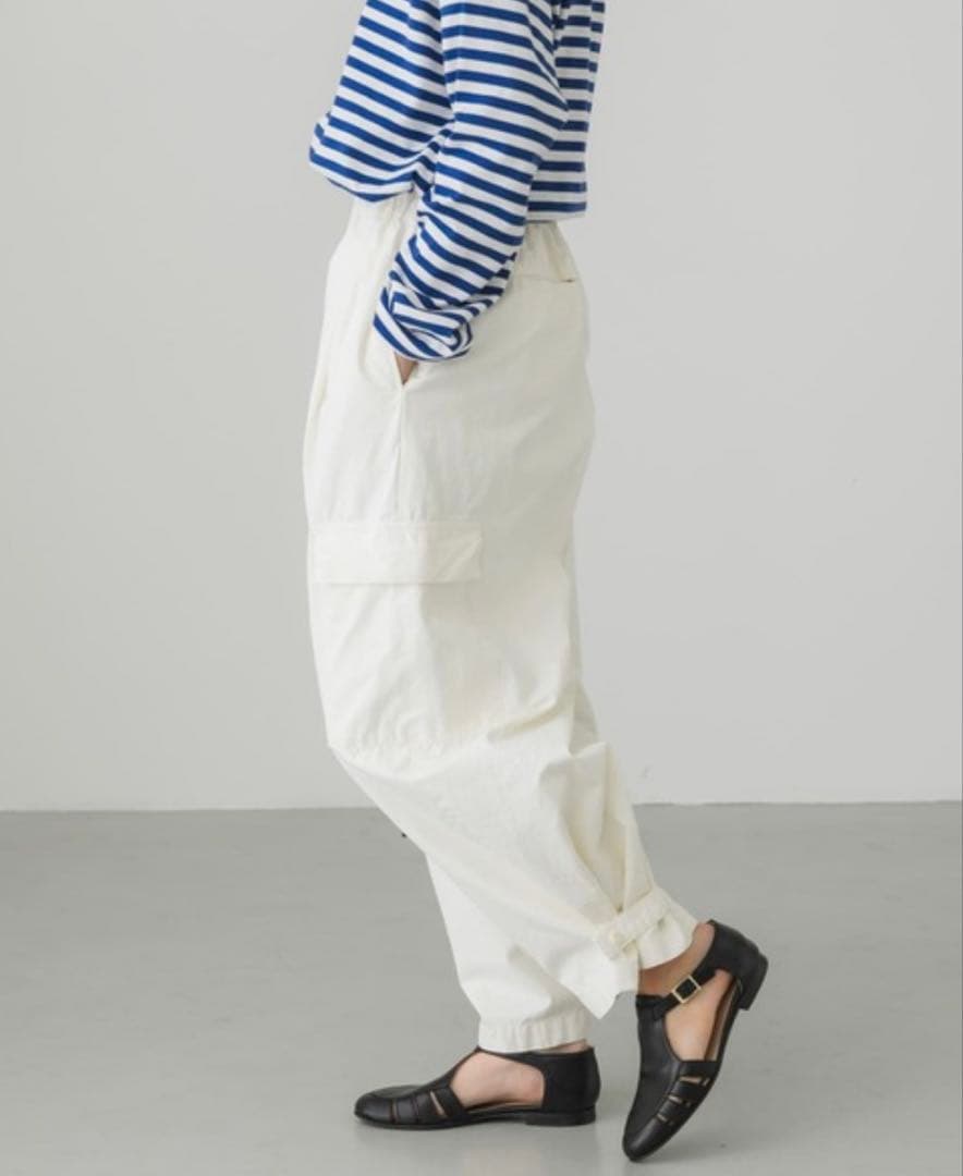 かぐれ　ユーティリティ　パンツ　ホワイト　イージーパンツ