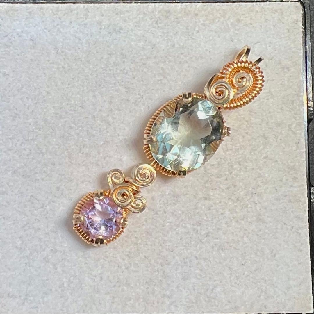 【for ☆ よとぽん ☆様 】グリーンアメシスト＆ピンクアメシスト ペントプ