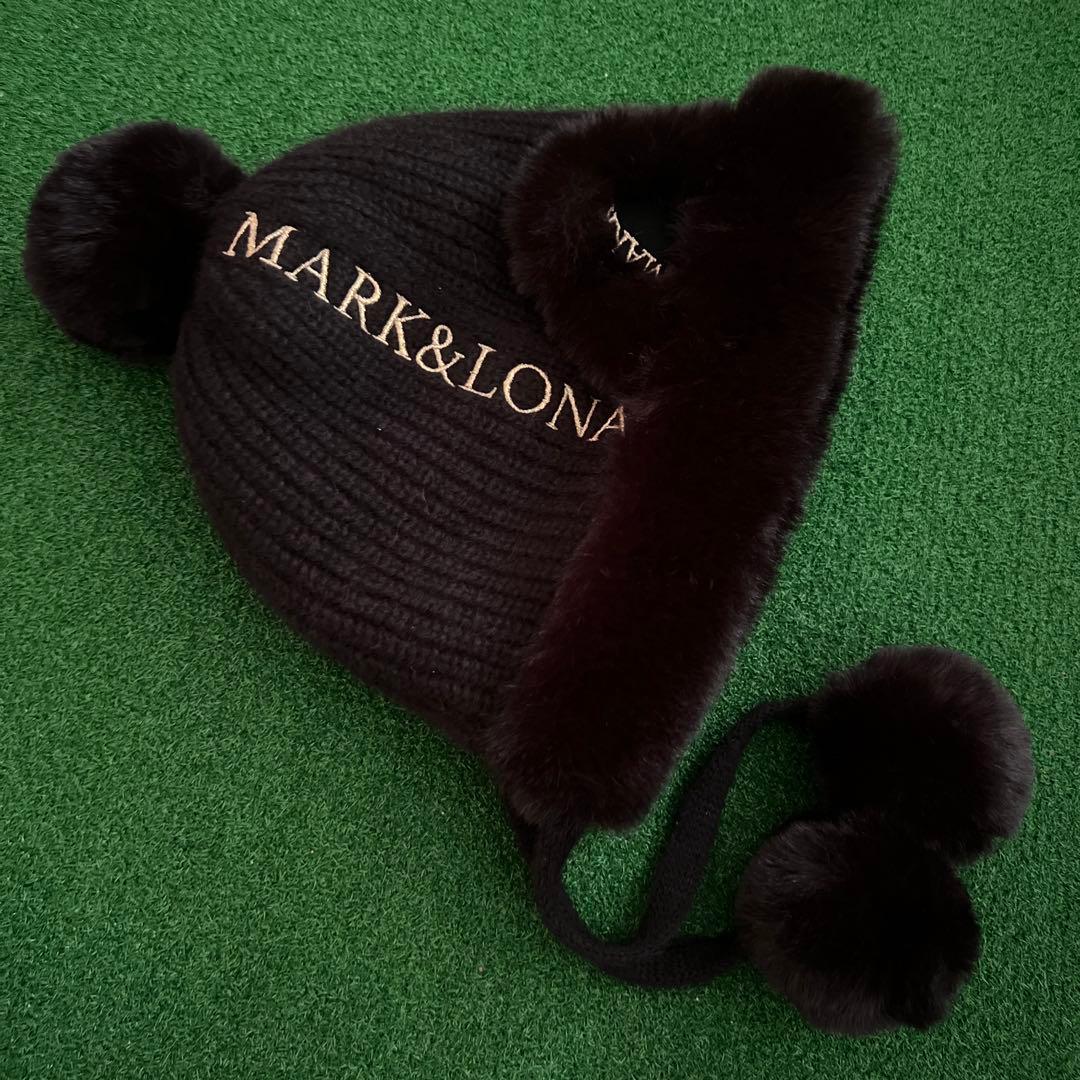 週末につき、お値下げ。マークアンドロナ ネコ耳ニット帽