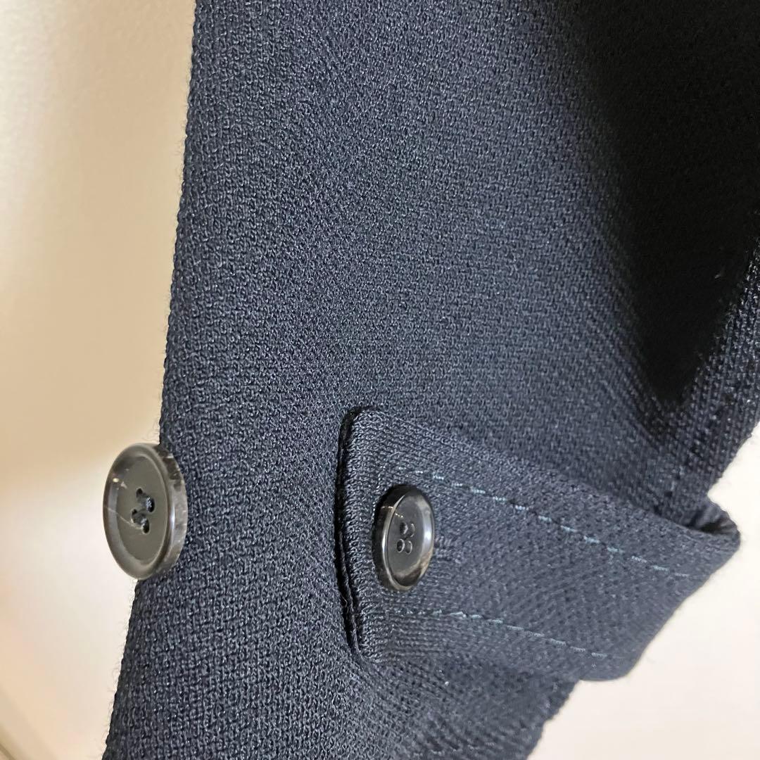 フランス製　コムデギャルソンシャツ　ブラック ピーコート ウール混紡　ショート丈