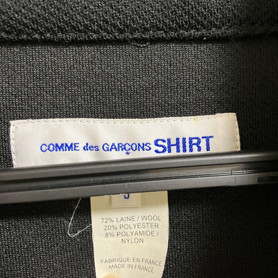 フランス製　コムデギャルソンシャツ　ブラック ピーコート ウール混紡　ショート丈