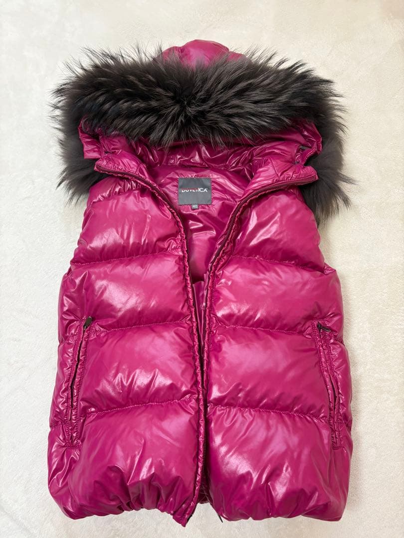 Duvetica デュベティカ ダウンベスト フード付き ピンク 40
