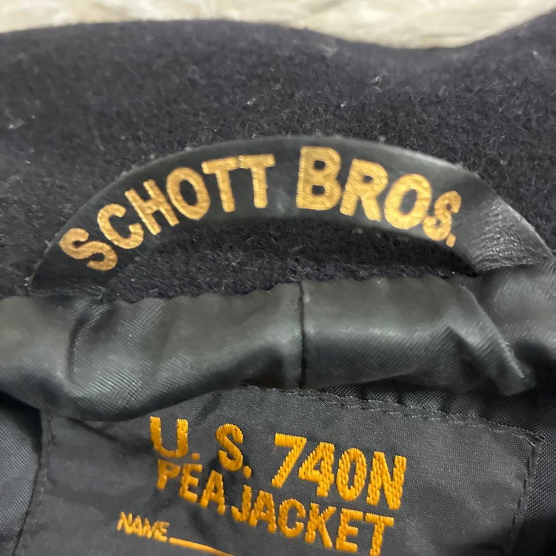 Schott 生産終了モデル 753UST 日本別注 希少　ピーコート 740N