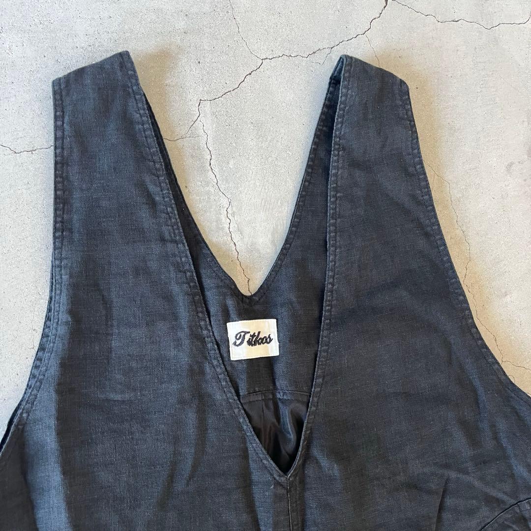 Titkos ティトコシュ ヨーロッパリネンのサロペット　Lサイズ