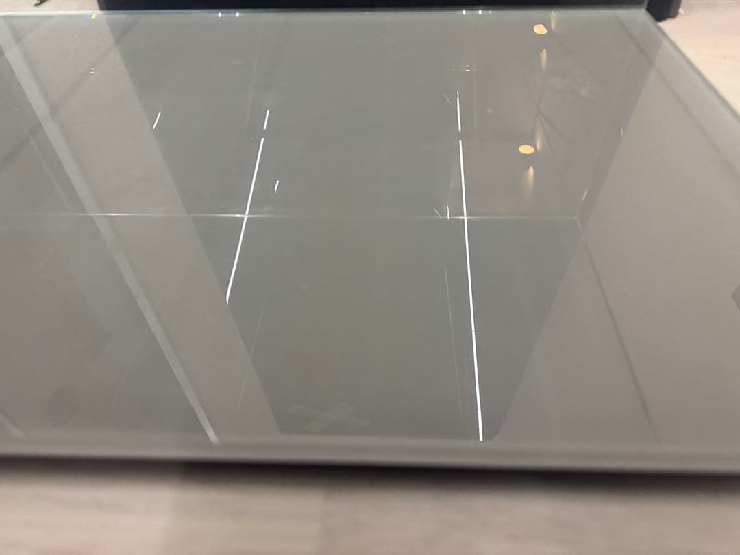 カッシーナ　ガラステーブル　グレー