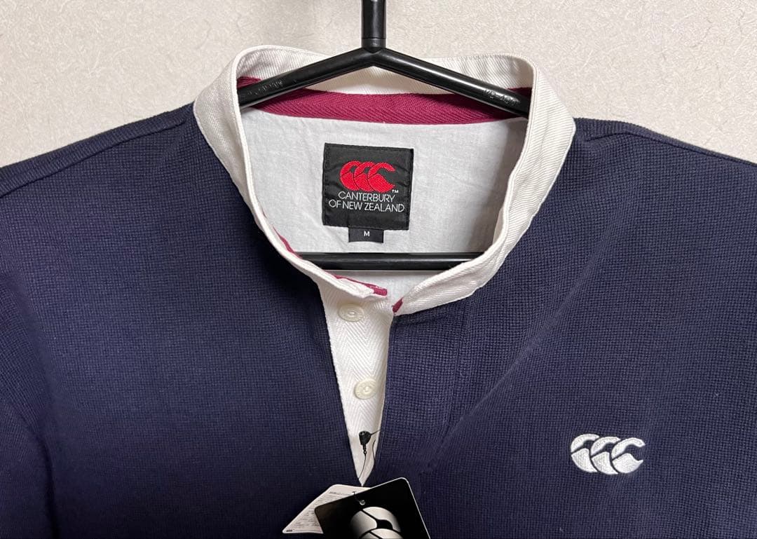 Canterbury 半袖 スタンドカラー ポロシャツ ネイビー Mサイズ 新品