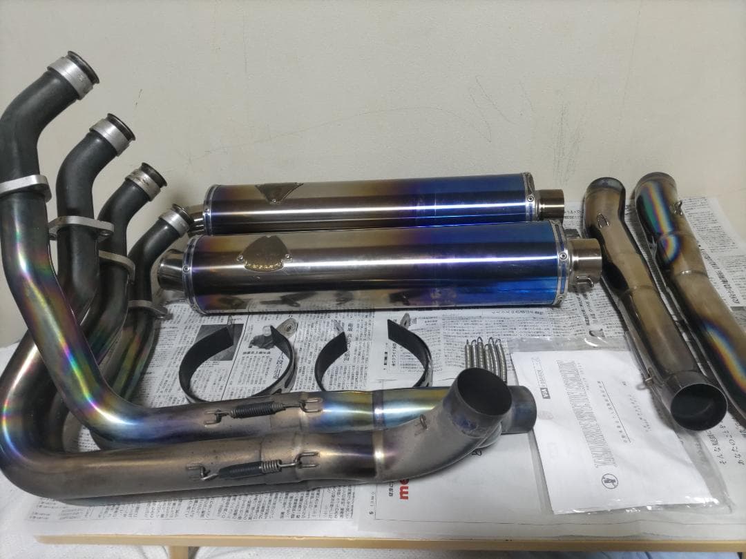 ZZR1400 ワイバン チタン フルエキマフラー 俳ガスレポート付き