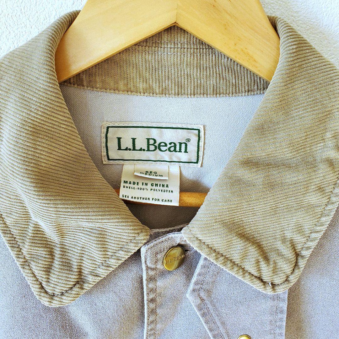 L.L.Bean ブルーベージュ コーデュロイ襟 カバーオール