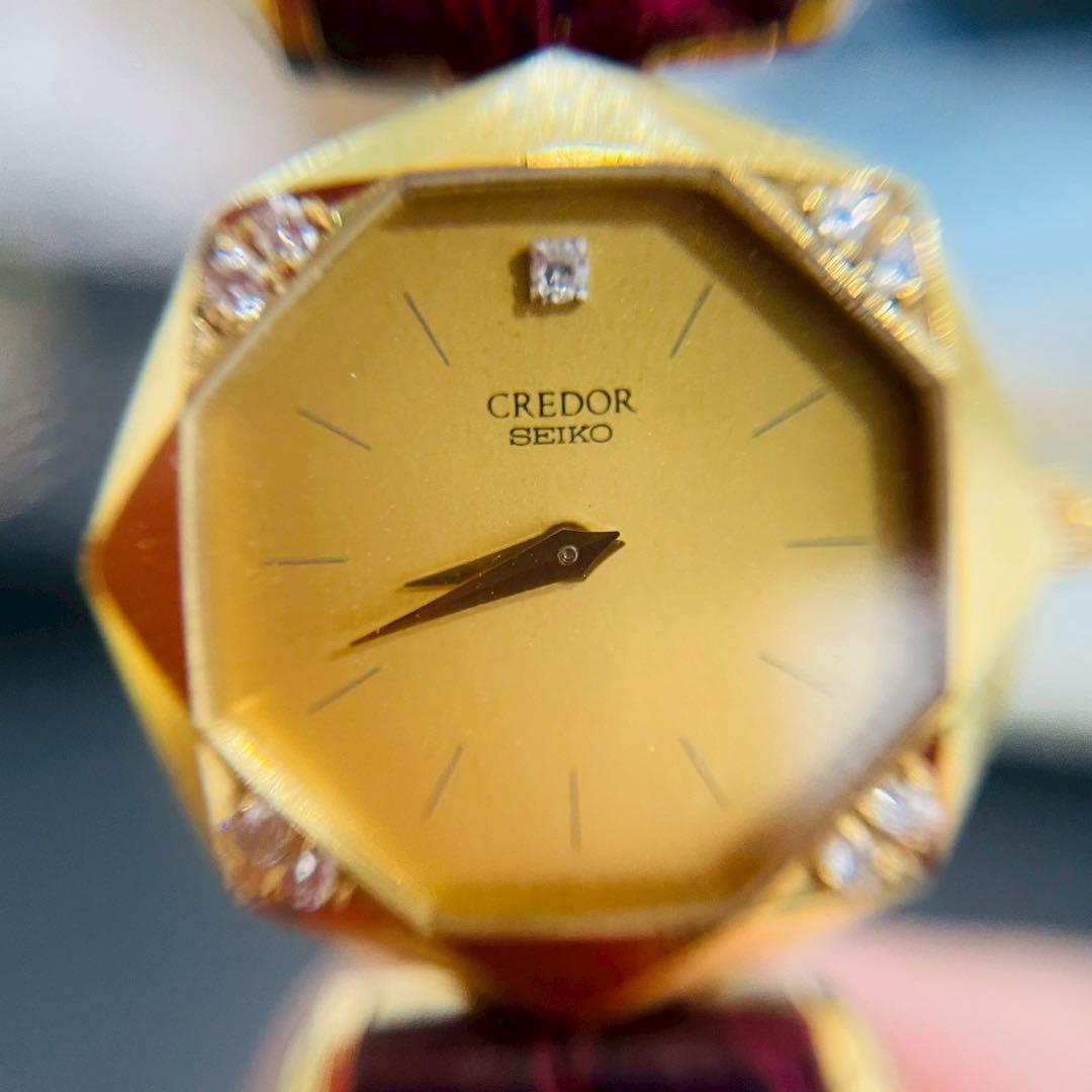 セイコー クレドール Seiko k18 シャンパン文字盤 クォーツ腕時計
