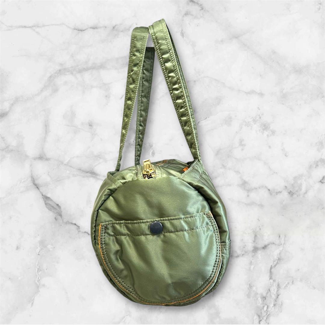 【極美品】 PORTER TANKER ミニボストンバッグ　セージグリーン L