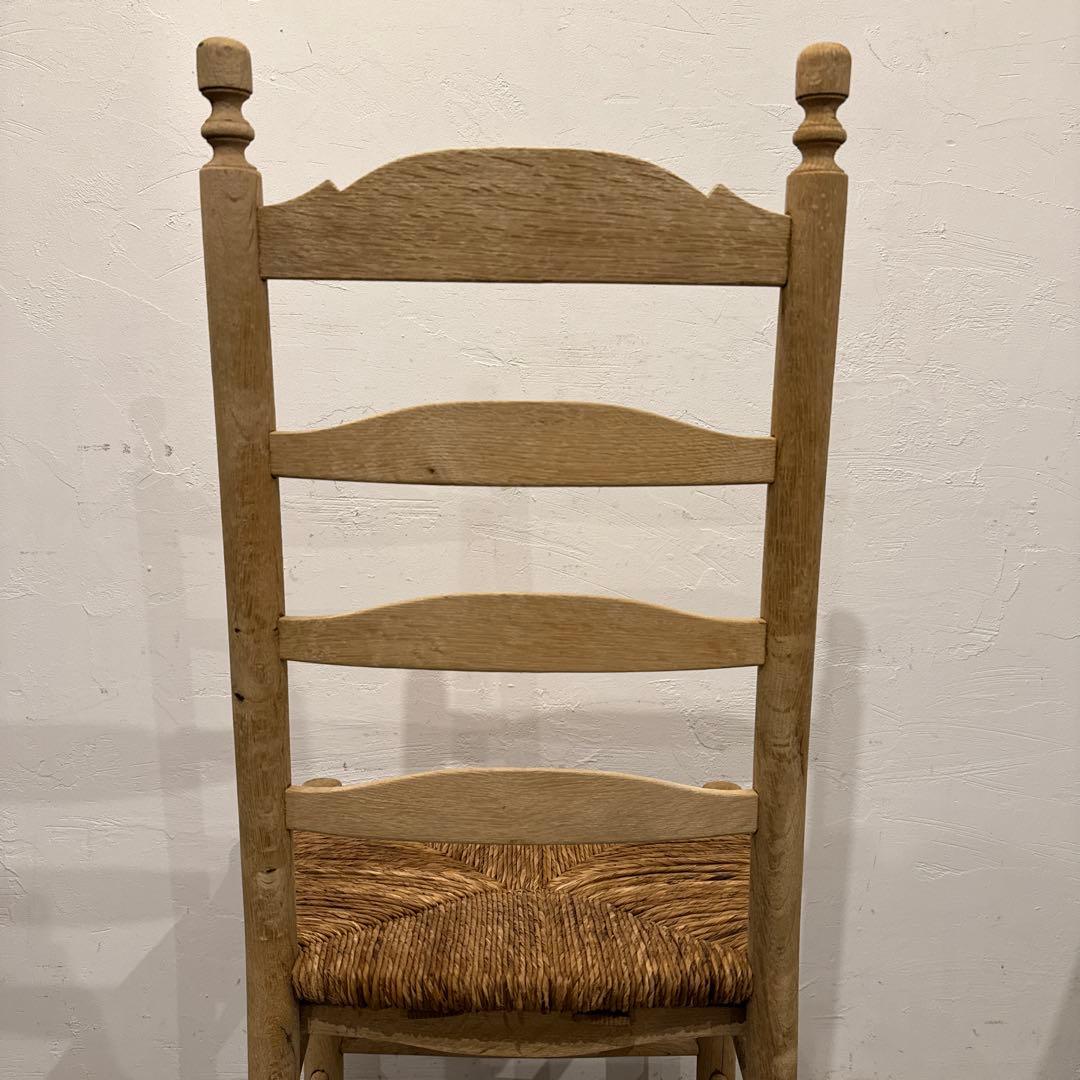 年末年始saleヴィンテージ　ダイニングチェア　カフェチェア　藁座面　剥離 7