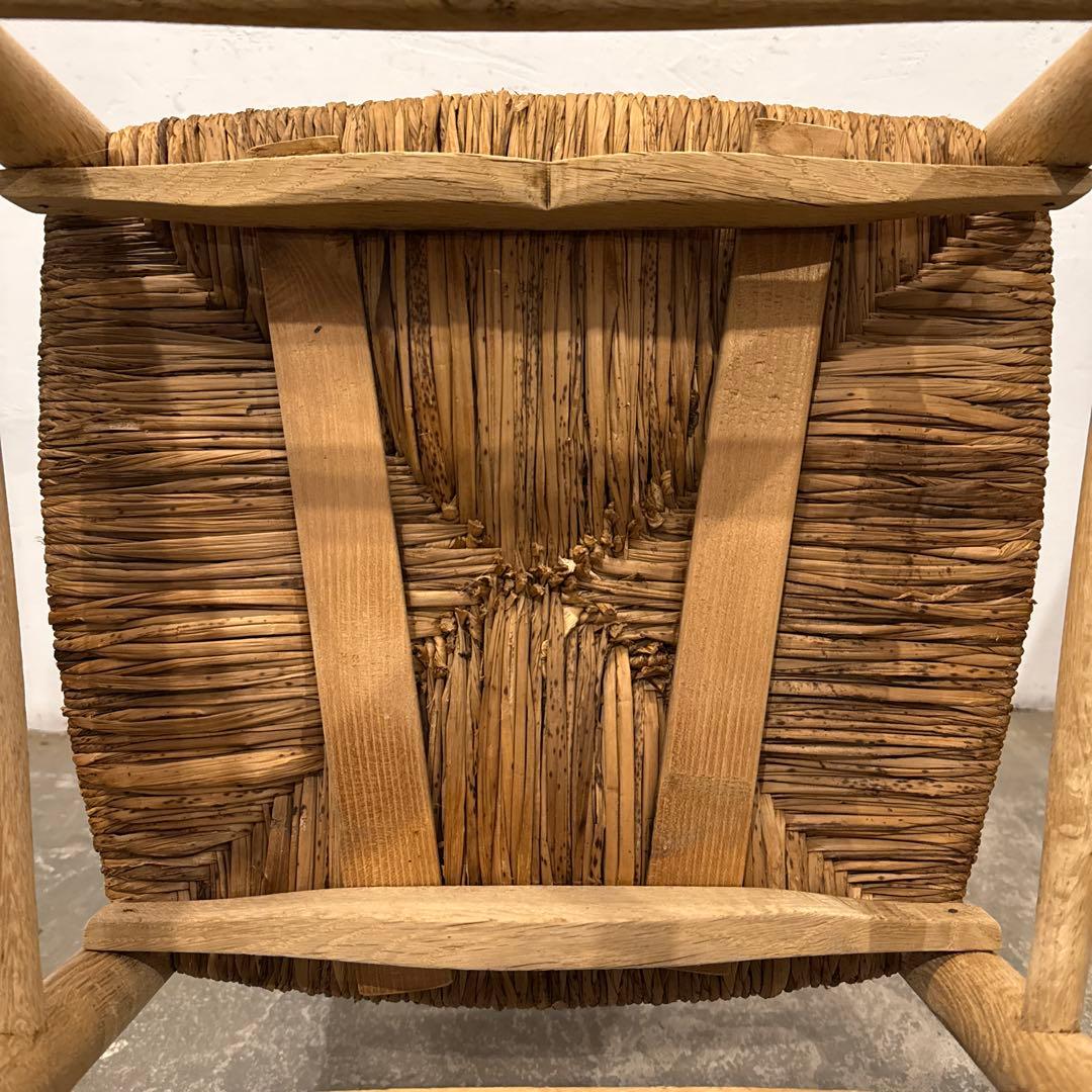 年末年始saleヴィンテージ　ダイニングチェア　カフェチェア　藁座面　剥離 7