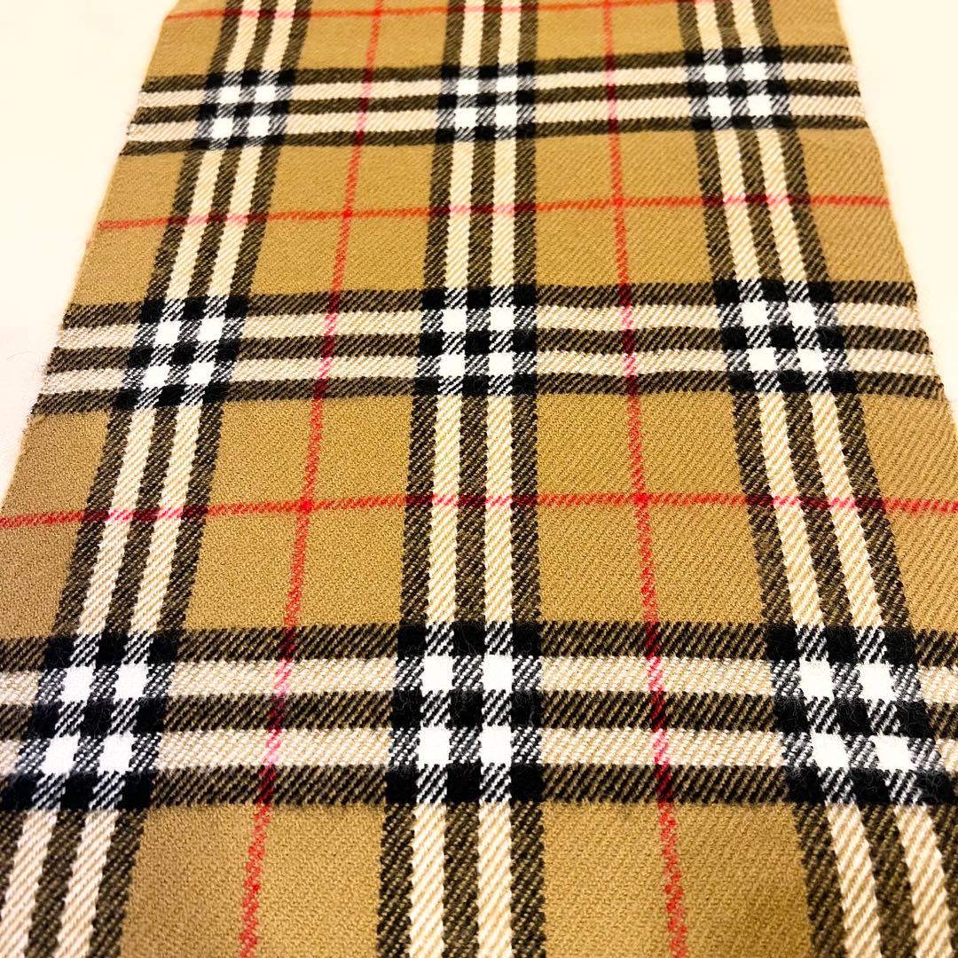 Burberrys バーバリー ノバチェックマフラー 英国製 ラムウール100%
