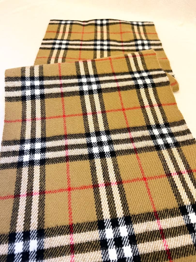 Burberrys バーバリー ノバチェックマフラー 英国製 ラムウール100%