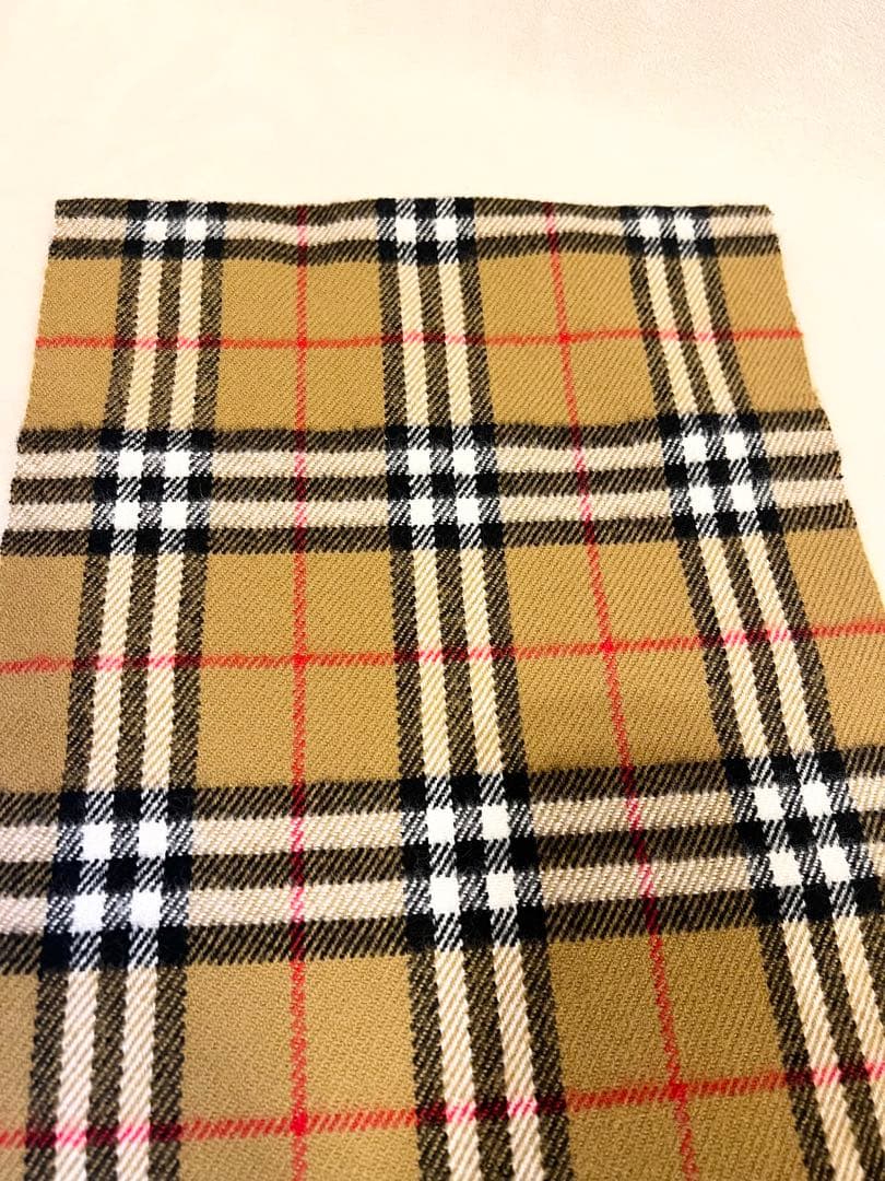 Burberrys バーバリー ノバチェックマフラー 英国製 ラムウール100%