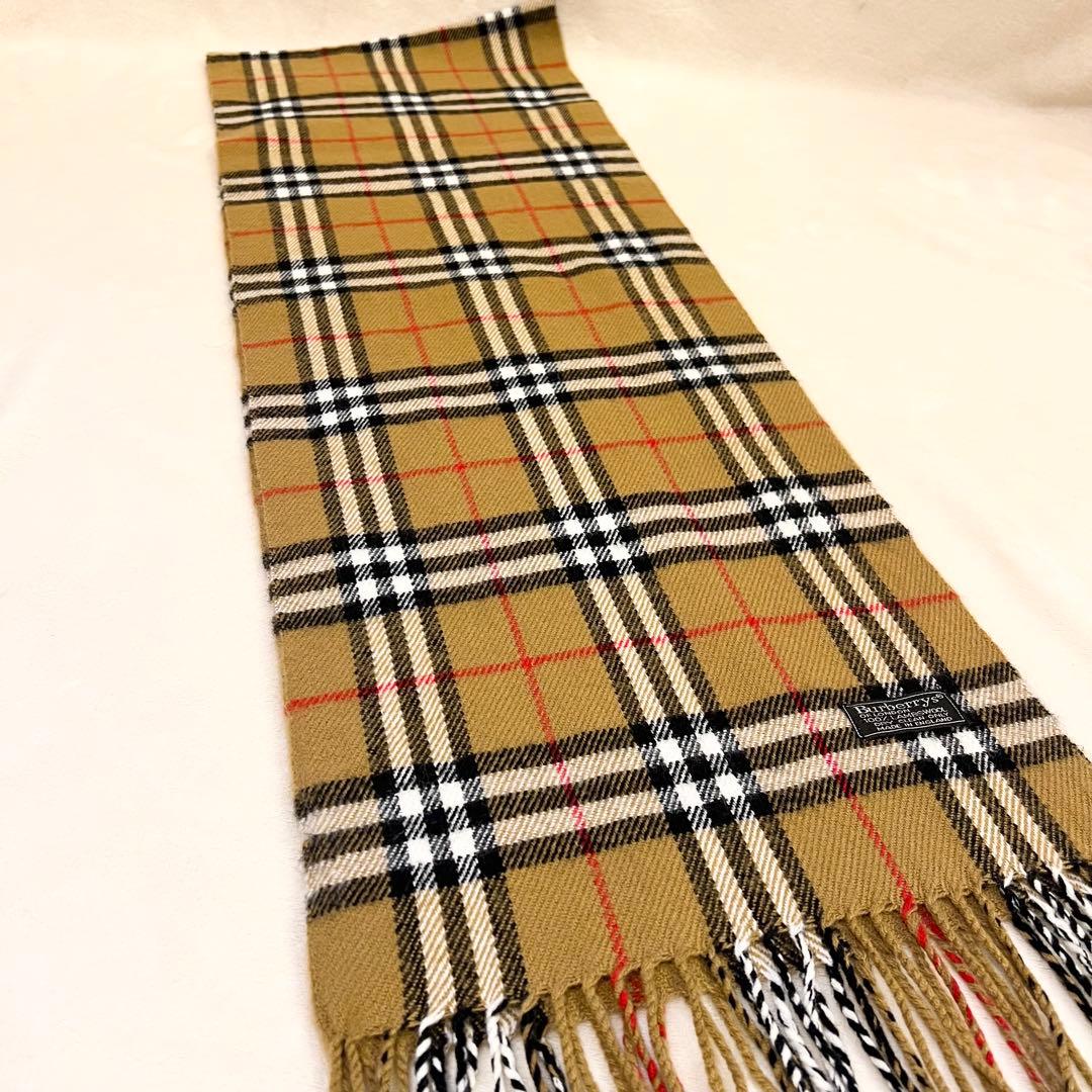 Burberrys バーバリー ノバチェックマフラー 英国製 ラムウール100%