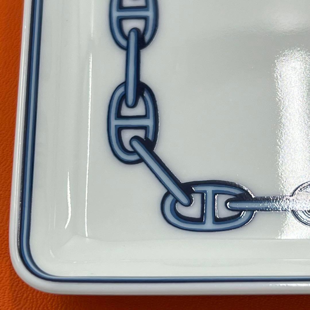 箱付 HERMES エルメス シェーヌダンクル スクエア ミニ プレート