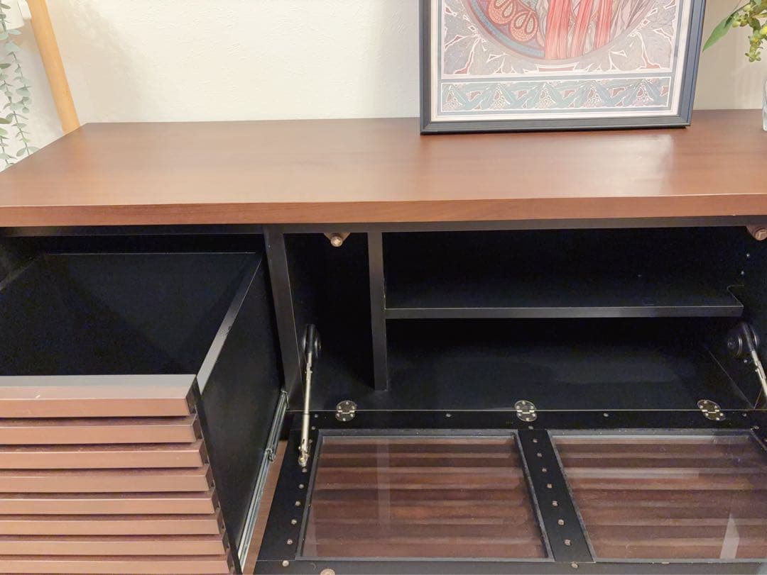 美品 ニトリ テレビボード 150cm ダークブラウン