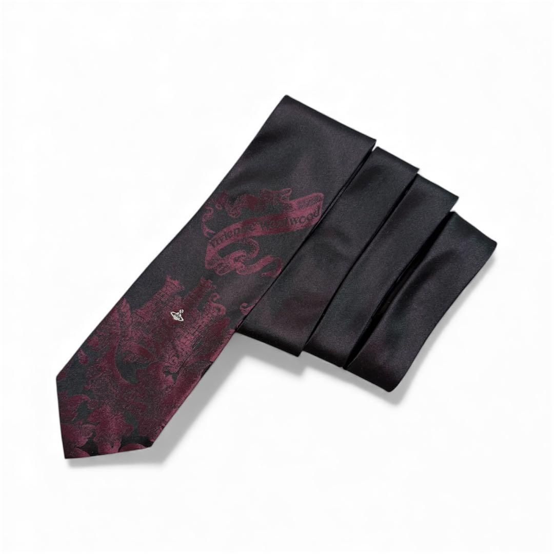 希少【未使用級】 ヴィヴィアンウエストウッド ネクタイ　オーブ バロック調　城