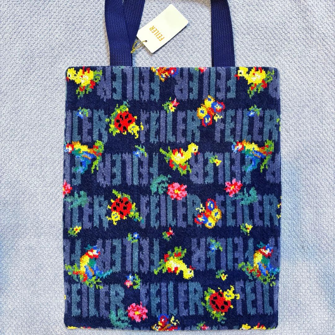 新品フェイラー パスザバトン限定 両面ハイジトートバッグ(ライトグレー/ネイビー