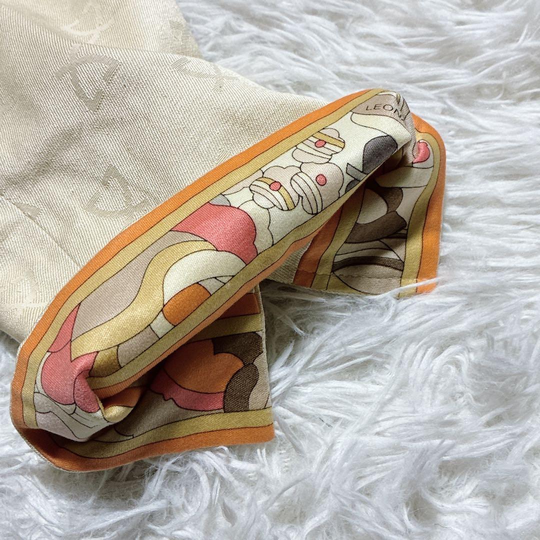 良品⭐️レオナール　テーラードジャケット　ロゴ刺繍　トリム　シルク100% 11号